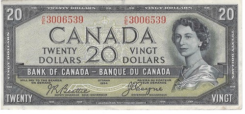 Kanada dollar 1954 - 20,